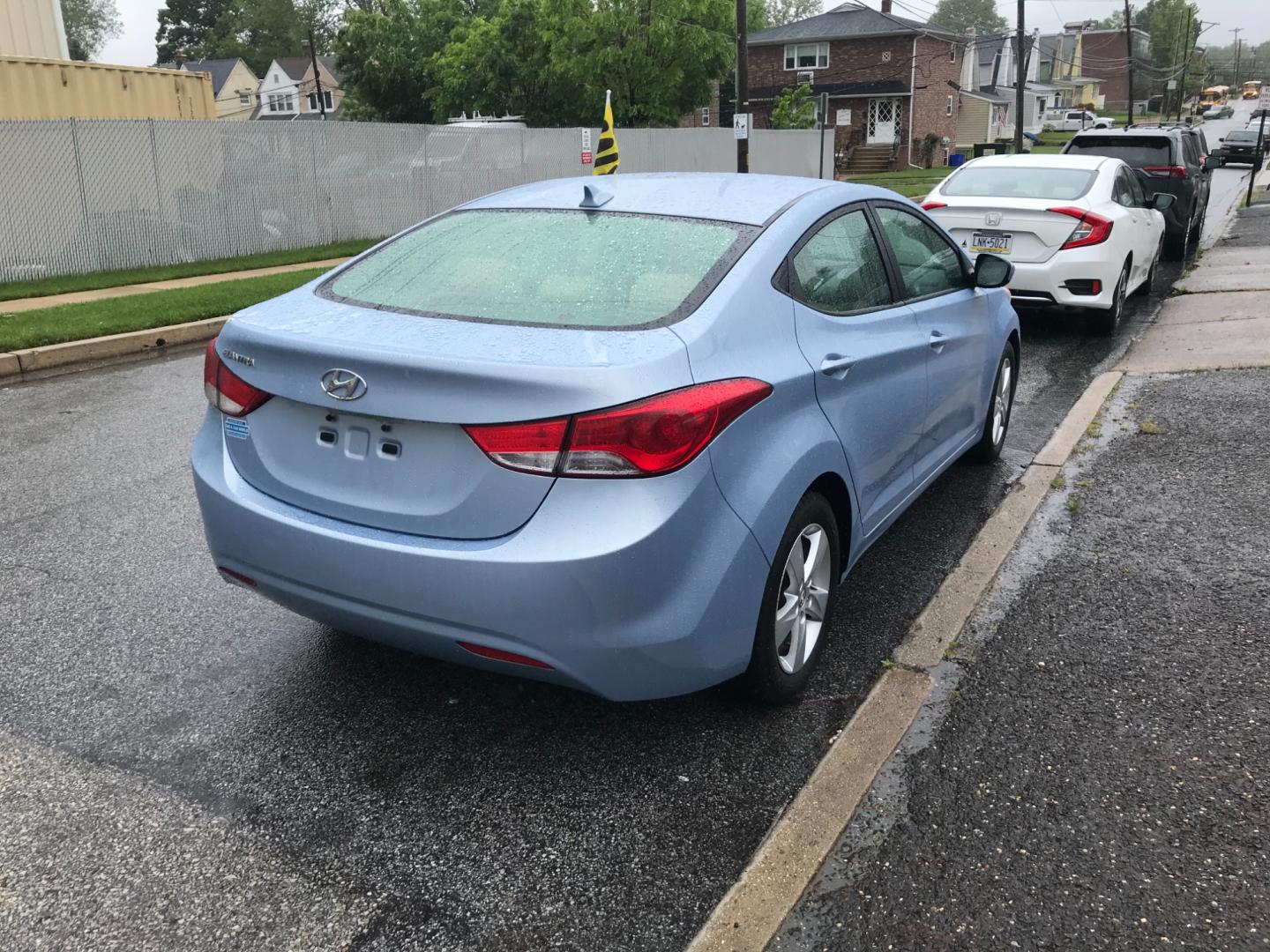 2012 Blue /Tan Hyundai Elantra GLS (KMHDH4AE0CU) with an 1.8 V4 engine, Automatic transmission, located at 577 Chester Pike, Prospect Park, PA, 19076, (610) 237-1015, 39.886154, -75.302338 - Photo#4